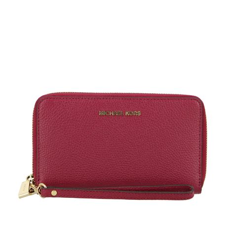 michael kors smart wallet|Michael Kors dark cherry wallet.